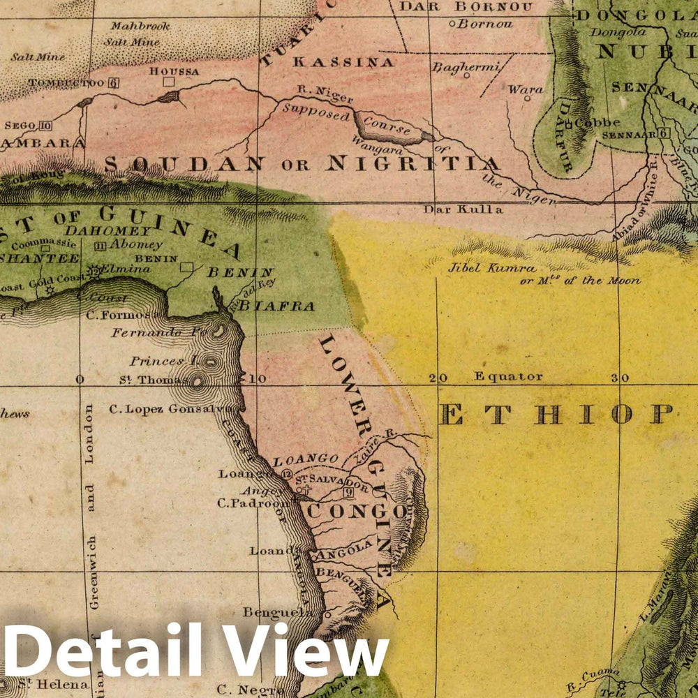 Historic Wall Map : School Atlas - 1824 Africa - Vintage Wall Art