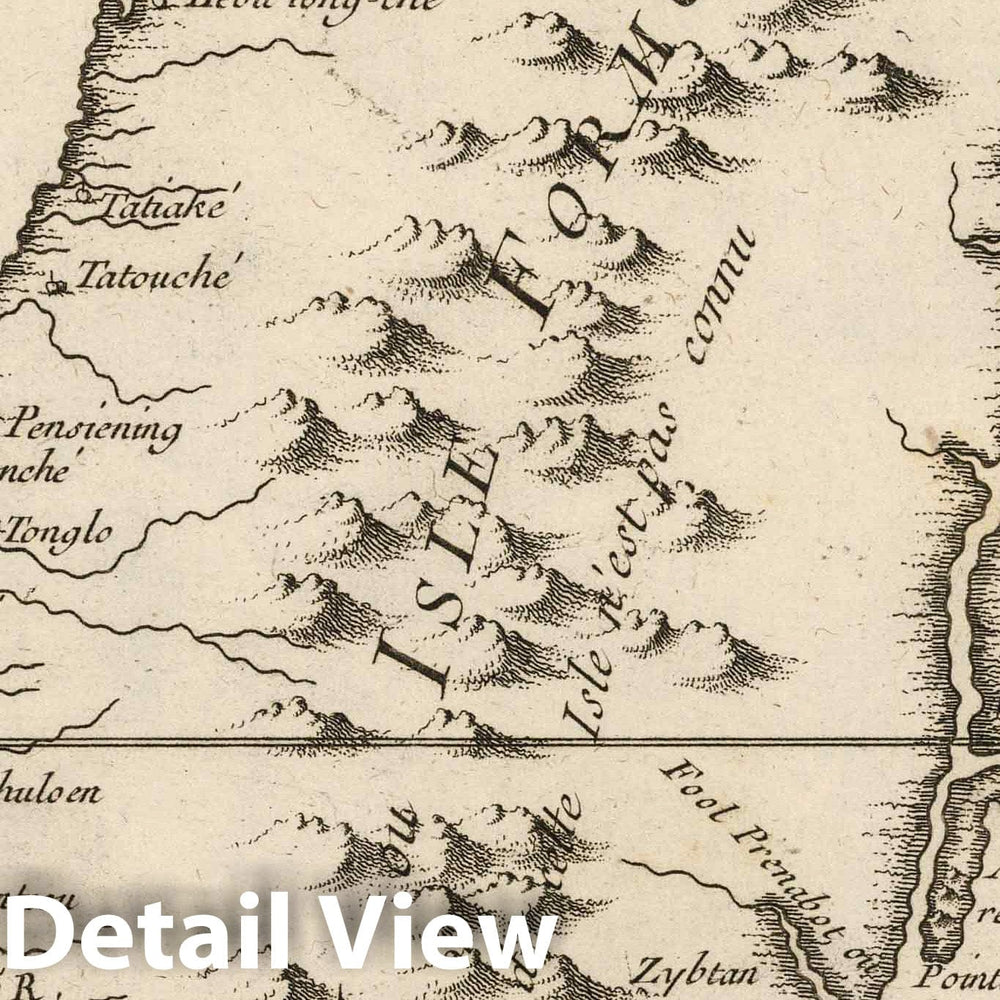 Historic Map : China; Taiwan, 1764 Carte de L'Isle Formose et aux costes de la Chine , Vintage Wall Art