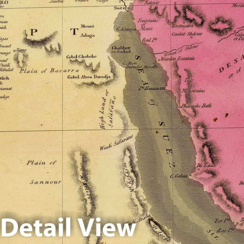 Historic Map : 1840 Egypt : Vintage Wall Art