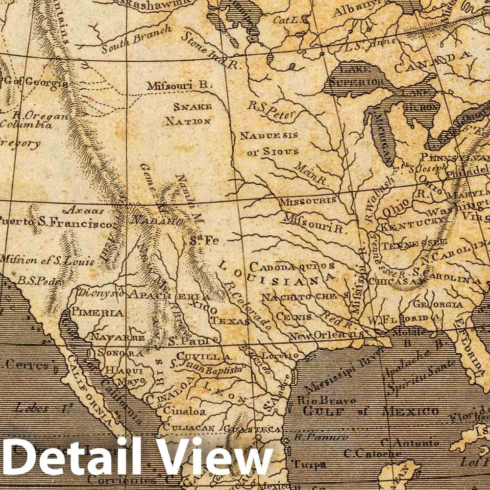 Historic Map : 1804 North America. - Vintage Wall Art