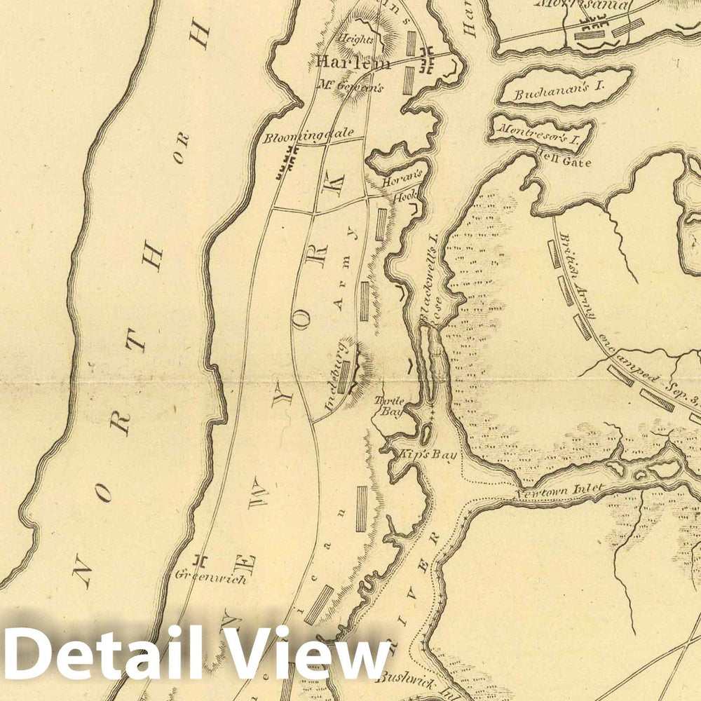 Historic Map : 1807 New York Island, Part of Long Island - Vintage Wall Art