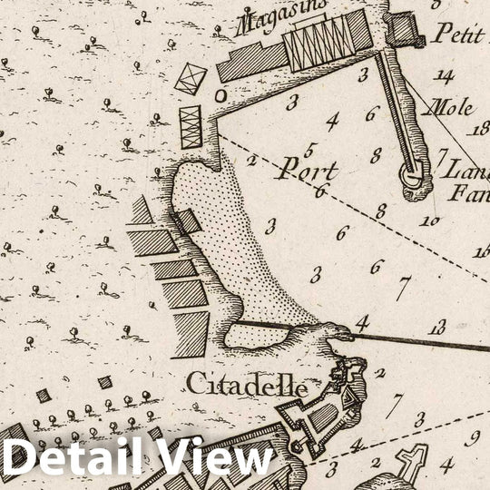 Historic Map : Italy , Palermo (Sicily, Italy), Sicily (Italy) 1764 Plan de la ville de Palerme dans l'isle de Sicile. Croisey [sculp.] , Vintage Wall Art