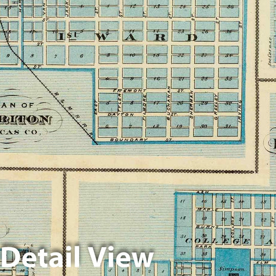 Historic Map : 1875 Plans of Chariton, Grand Junction, Mitchellville, and Indianola, State of Iowa. - Vintage Wall Art