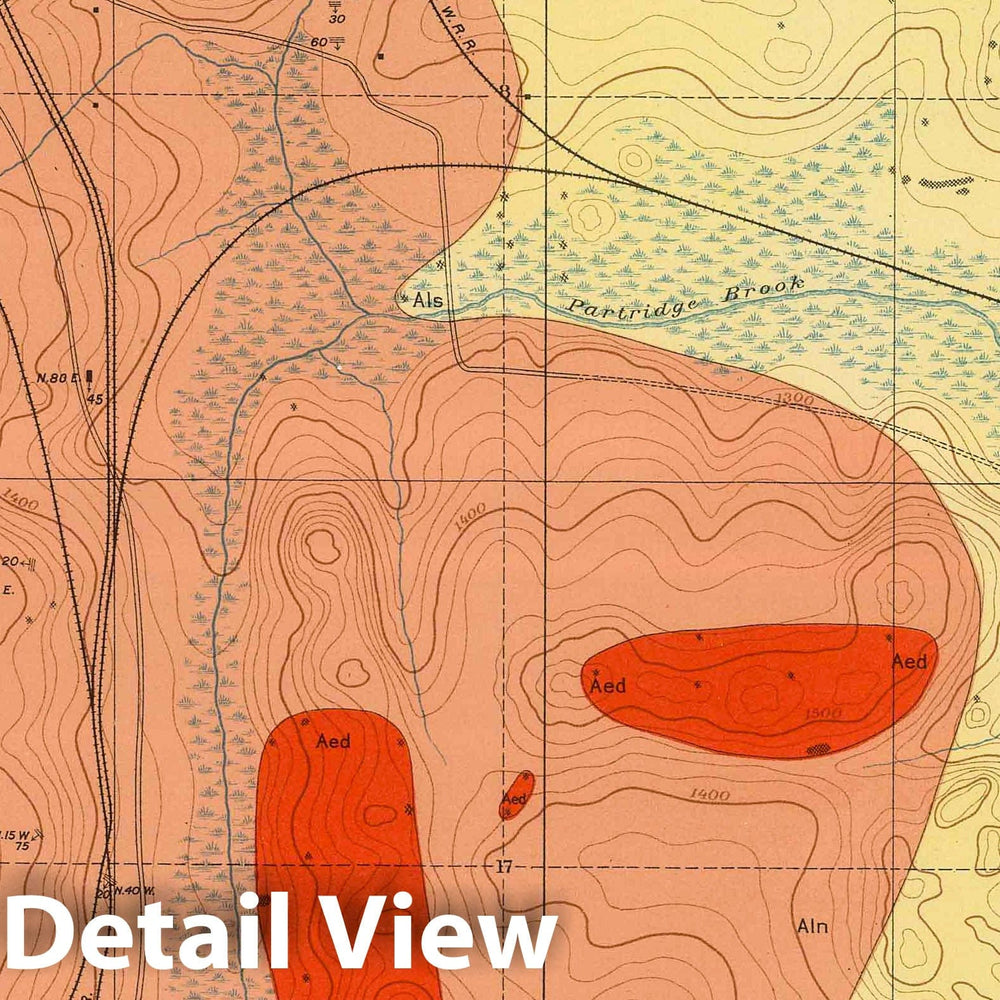 Historic Map : Geologic Atlas - 1896 Detailed Geology Sheet XXXI. - Vintage Wall Art