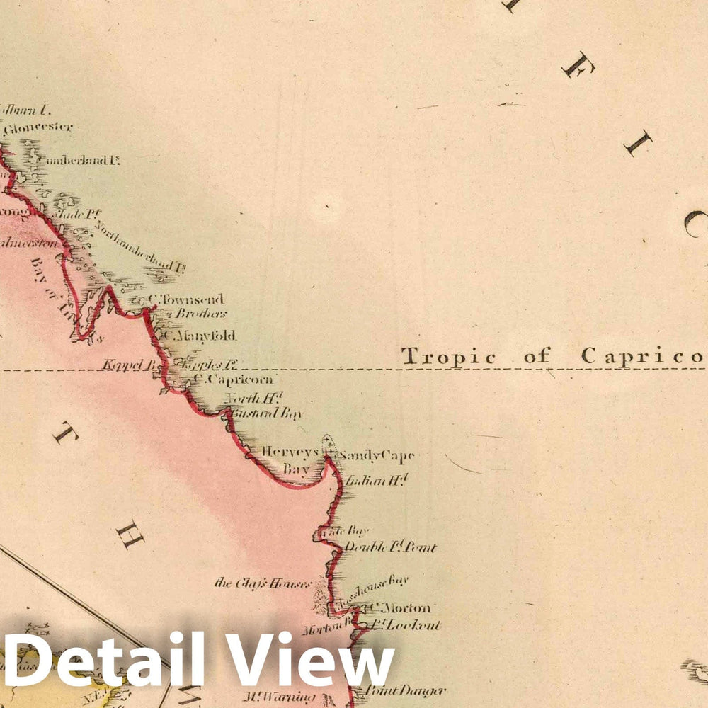 Historic Map : 1791 New South Wales with Norfolk and Lord Howes Islands Port Jackson, c. - Vintage Wall Art