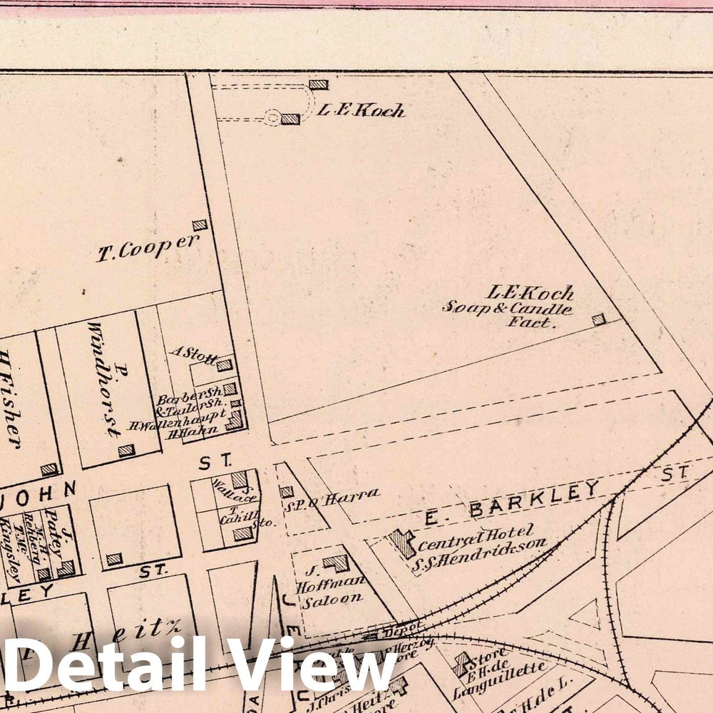 Historic Map : 1873 Hicksville, Syosset, The Cove, in Oyster Bay. Long Island. - Vintage Wall Art