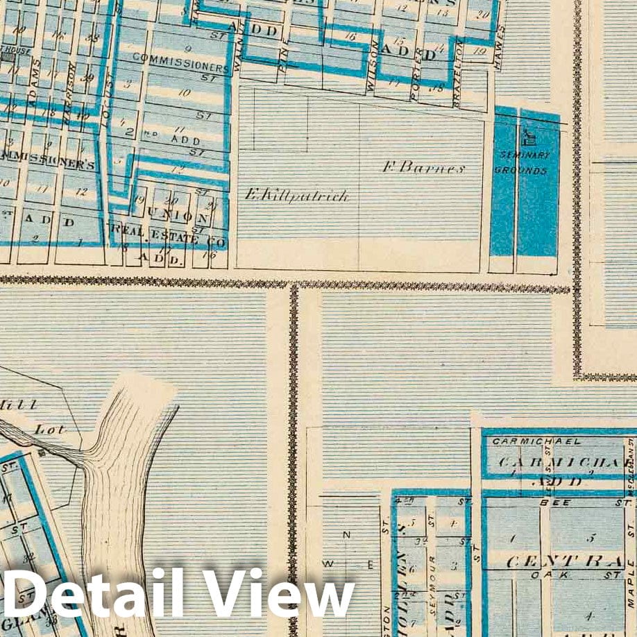 Historic Map : 1875 Plans of Mt. Plessant, Toledo, Wapello and Tama City, State of Iowa. - Vintage Wall Art