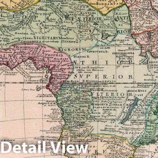 Historic Map : School Atlas - 1753 Tabula Geographica Africae - Vintage Wall Art