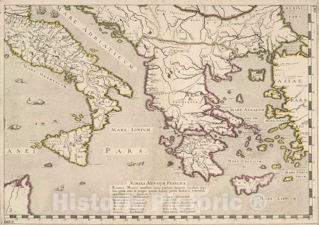 Historic Map : 1697 Empire of Charlemagne v2 - Vintage Wall Art