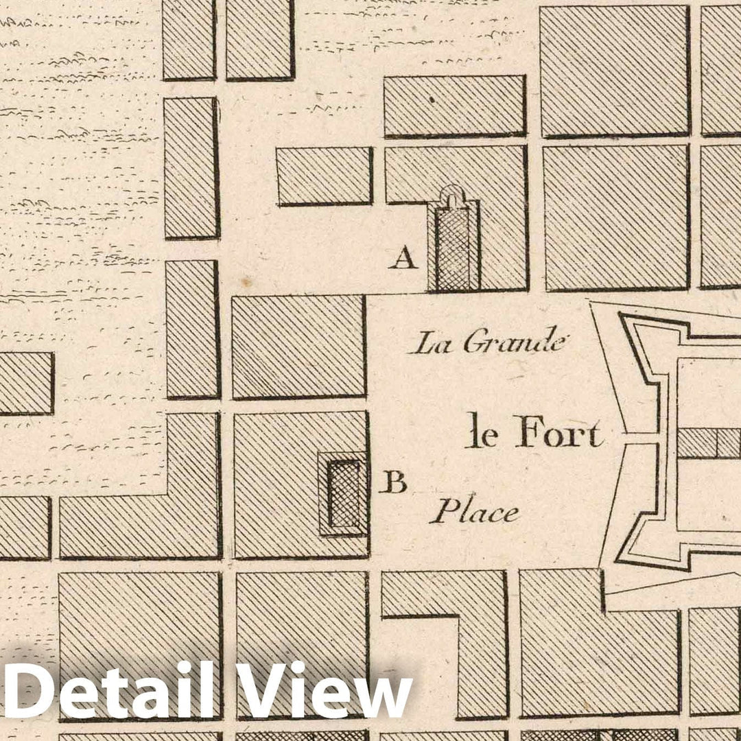 Historic Map : Brazil , Buenos Aires (Argentina), 1764 Ville de Buenos Ayres. , Vintage Wall Art