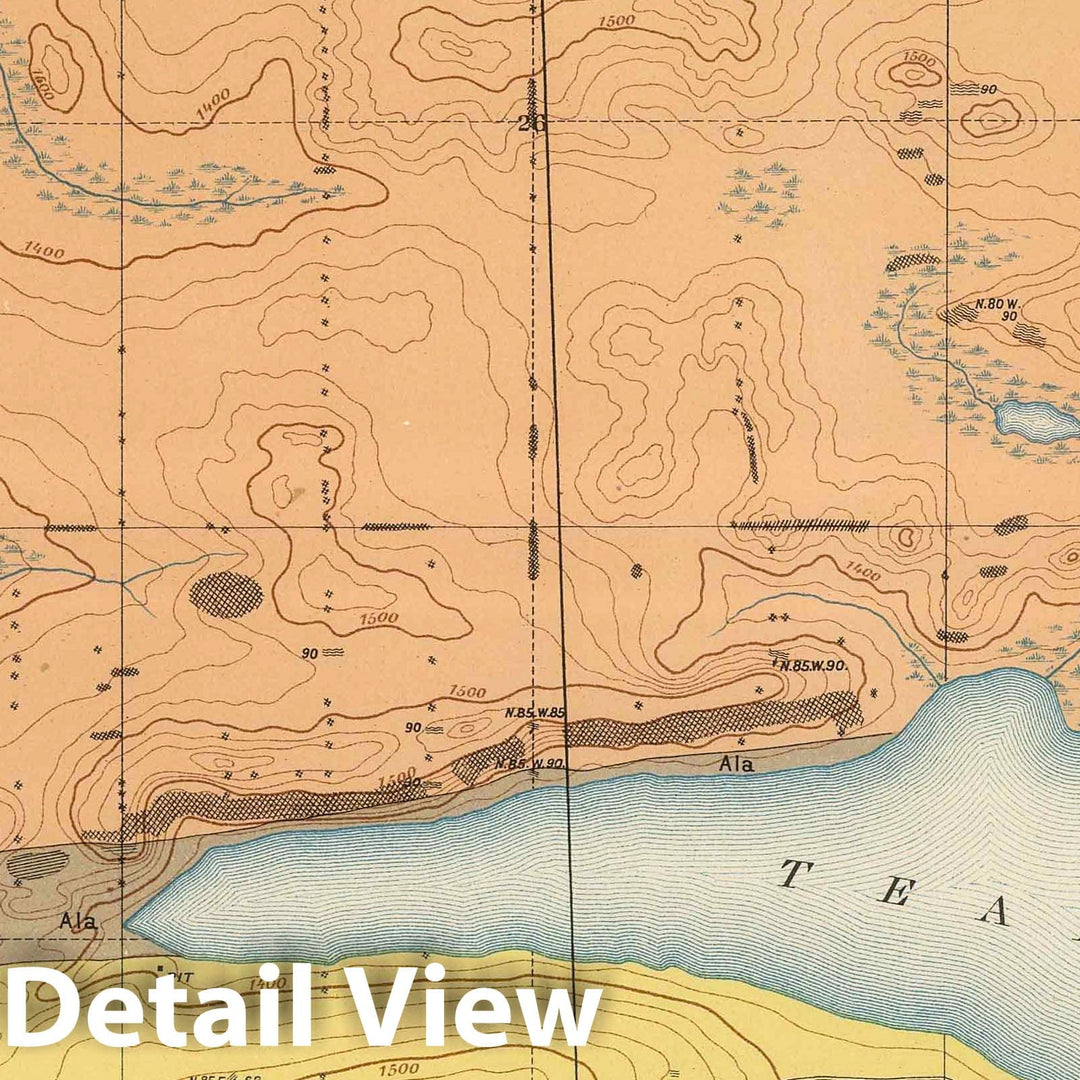 Historic Map : Geologic Atlas - 1896 Detailed Geology Sheet XXVII. - Vintage Wall Art