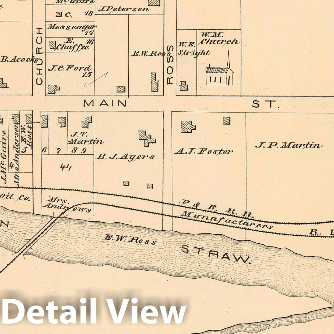 Historic Map : 1878 Pittsfield, Warren County, Pennsylvania. Bear Lake. - Vintage Wall Art