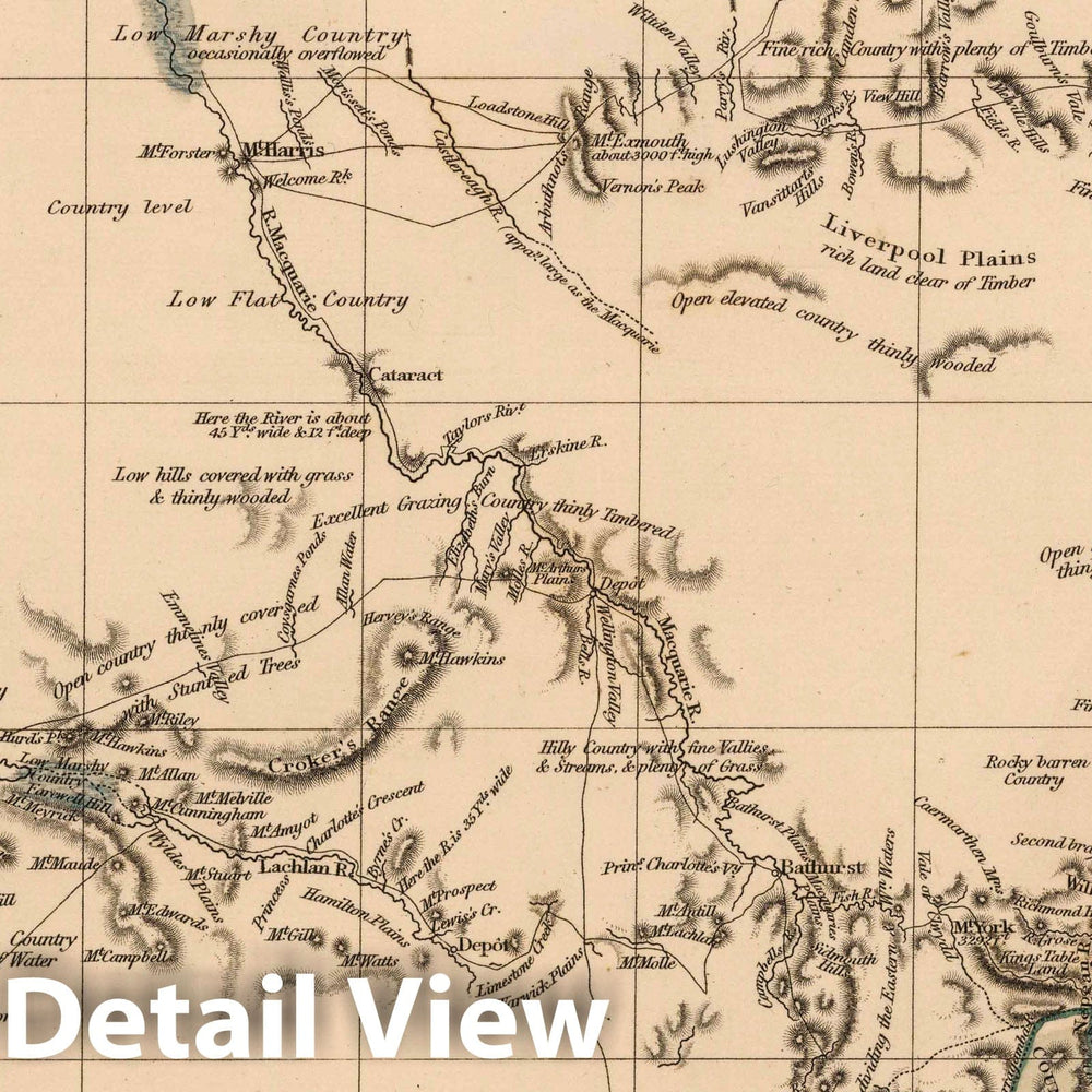 Historic Map : 1825 New South Wales - Vintage Wall Art