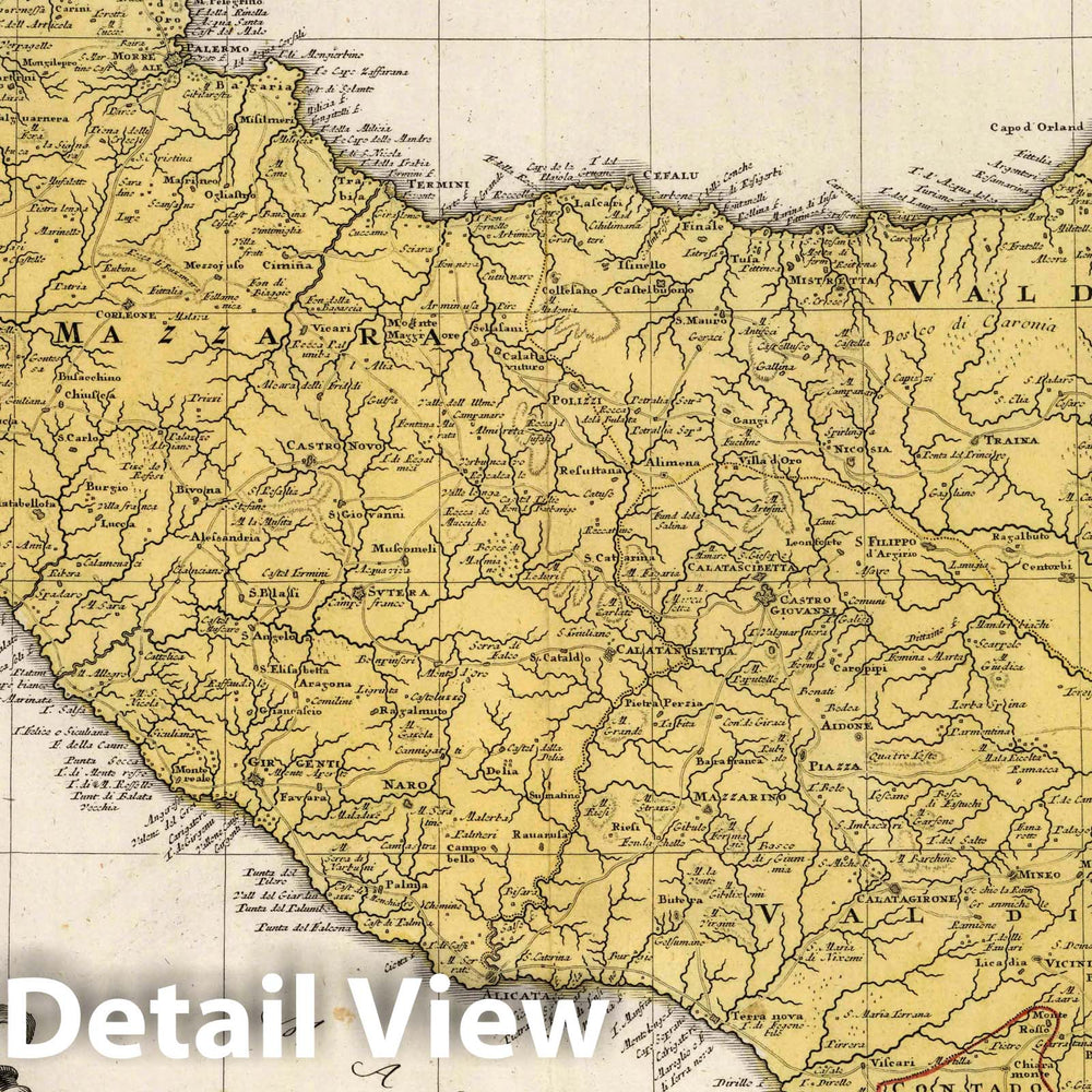 Historic Map : Sicily (Italy) 1747 Regni & Insulae Siciliae. , Vintage Wall Art