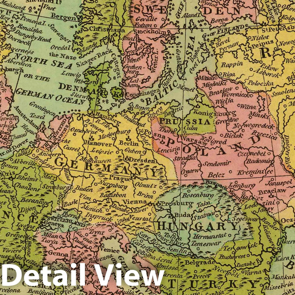 Historic Map : 1811 Europe. v1 - Vintage Wall Art