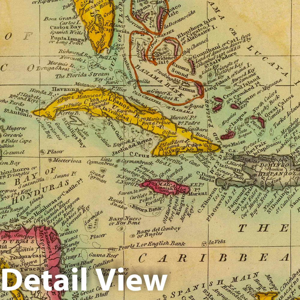 Historic Map : 1811 West India Islands. - Vintage Wall Art