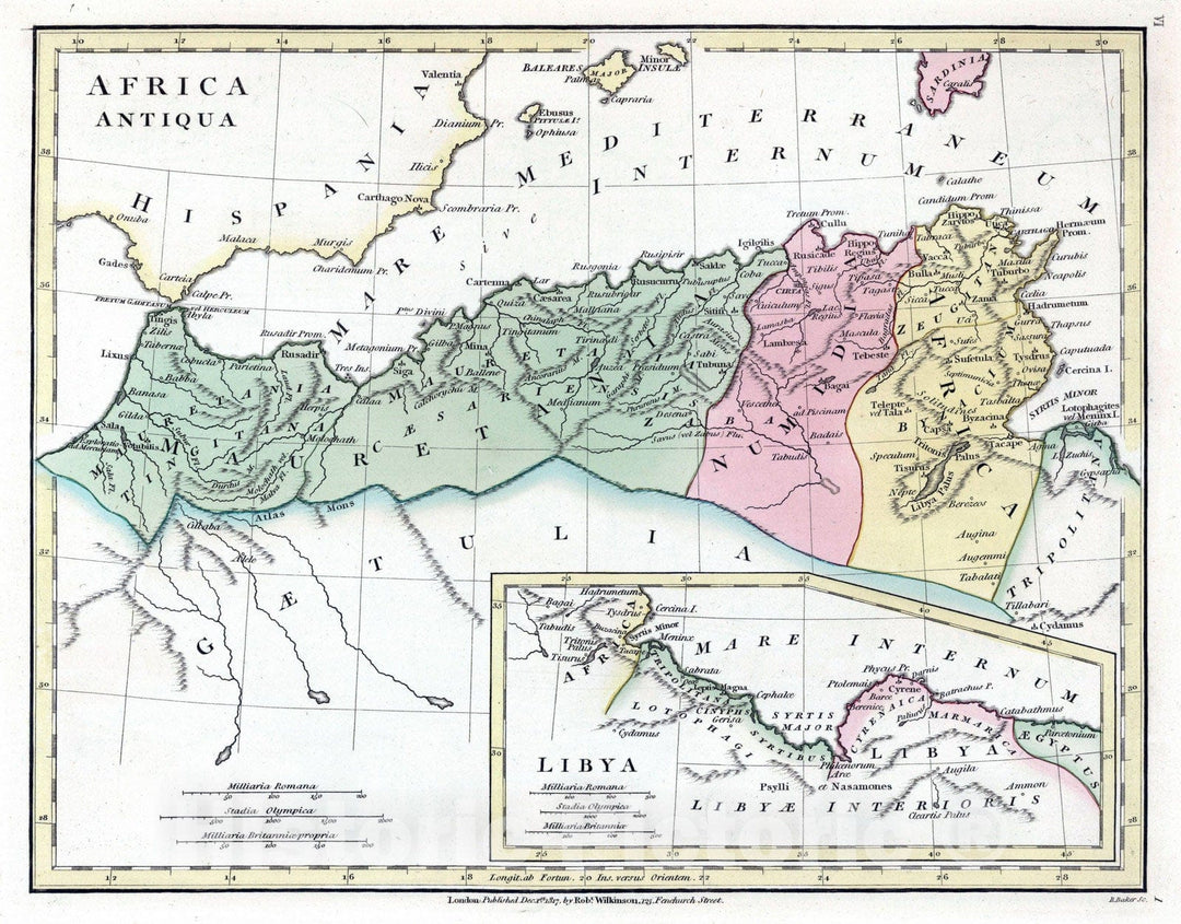 Historic Map : 1817 Africa Antiqua. - Vintage Wall Art