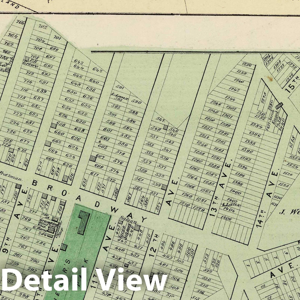 Historic Map : 1873 Middle Village in Newtown. Astoria in Long Island City. Long Island. - Vintage Wall Art