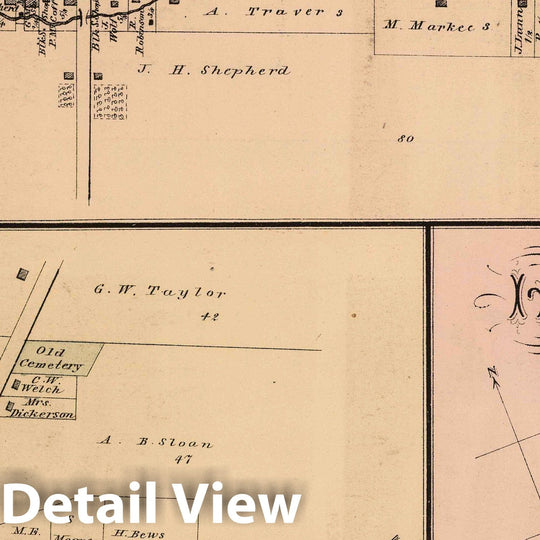 Historic Map : Milo Center (N.Y.), 1876 Milo Center. Belona Village. Italy Hollow, Yates County, New York. , Vintage Wall Art