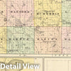 Historic Map : 1878 Map of Waushara County, Necedah and Wautoma, State of Wisconsin. - Vintage Wall Art