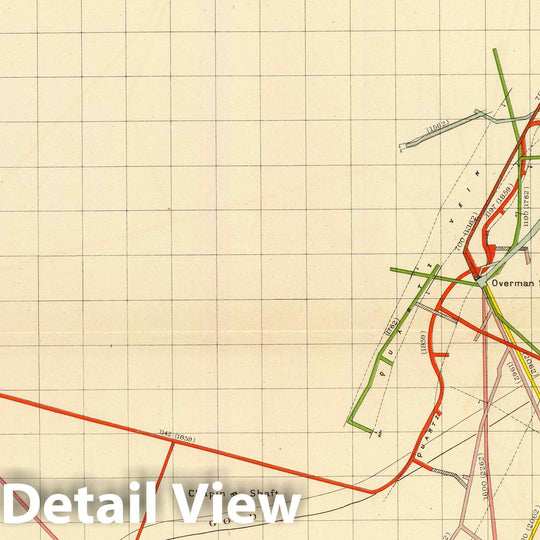 Historic Map : Geologic Atlas - 1882 Comstock Mine Maps. Number VII. - Vintage Wall Art