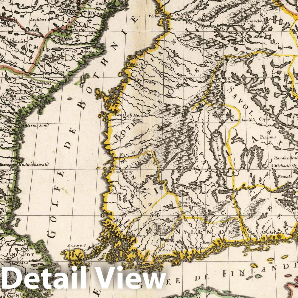 Historic Map : 1669 Sweden. - Vintage Wall Art