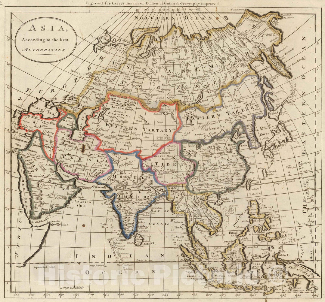 Historic Map : 1811 Asia. v1 - Vintage Wall Art