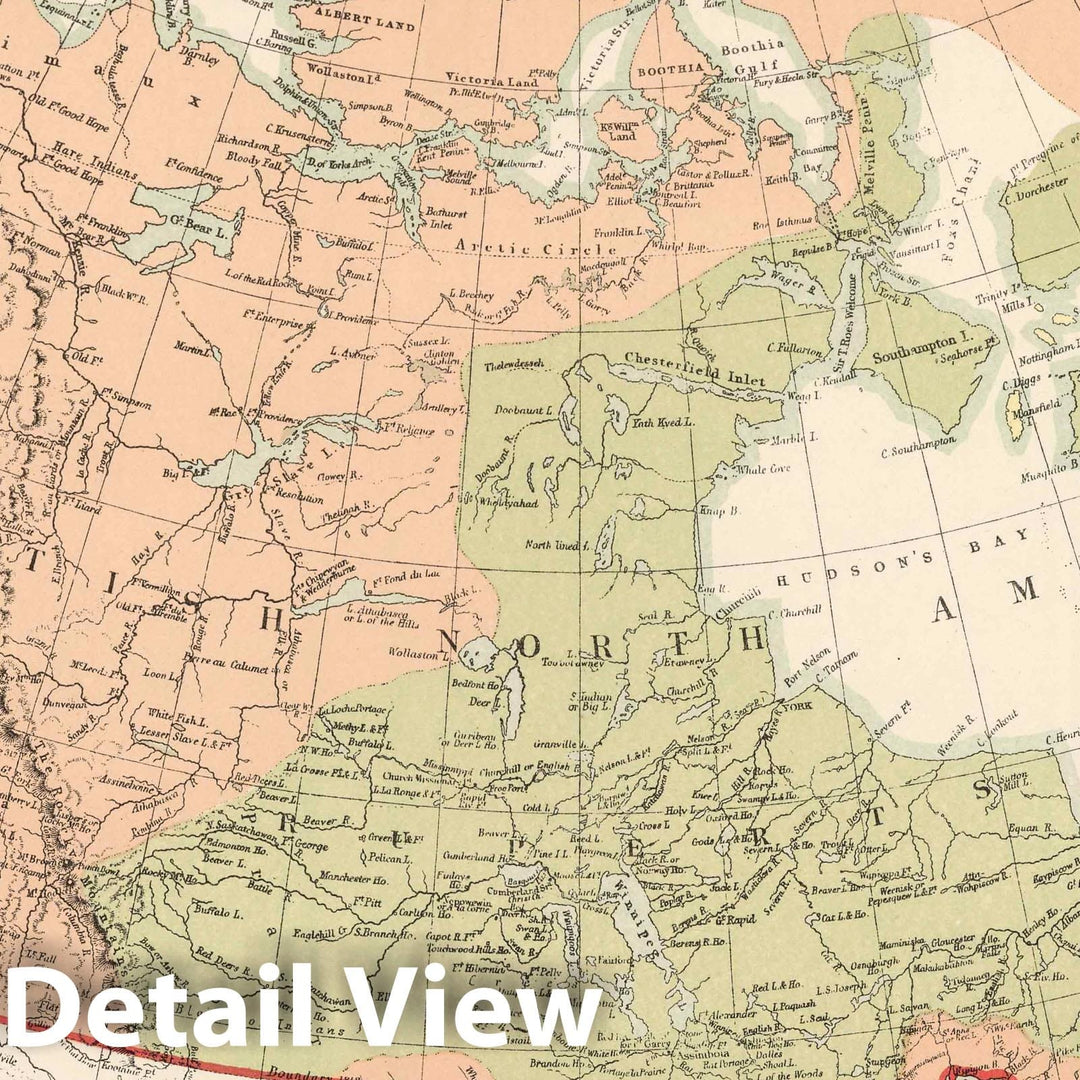 Historic Map : 1857 Map of North America. Hudson's Bay Company (Arrowsmith) ordered by House of Commons - Vintage Wall Art