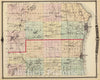 Historic Map : 1878 Map of Racine and Kenosha counties, State of Wisconsin. - Vintage Wall Art