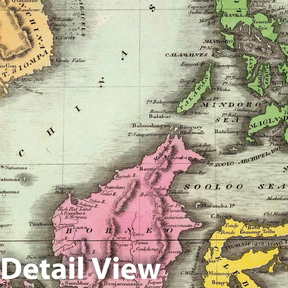 Historic Map : 1835 East India Isles. - Vintage Wall Art