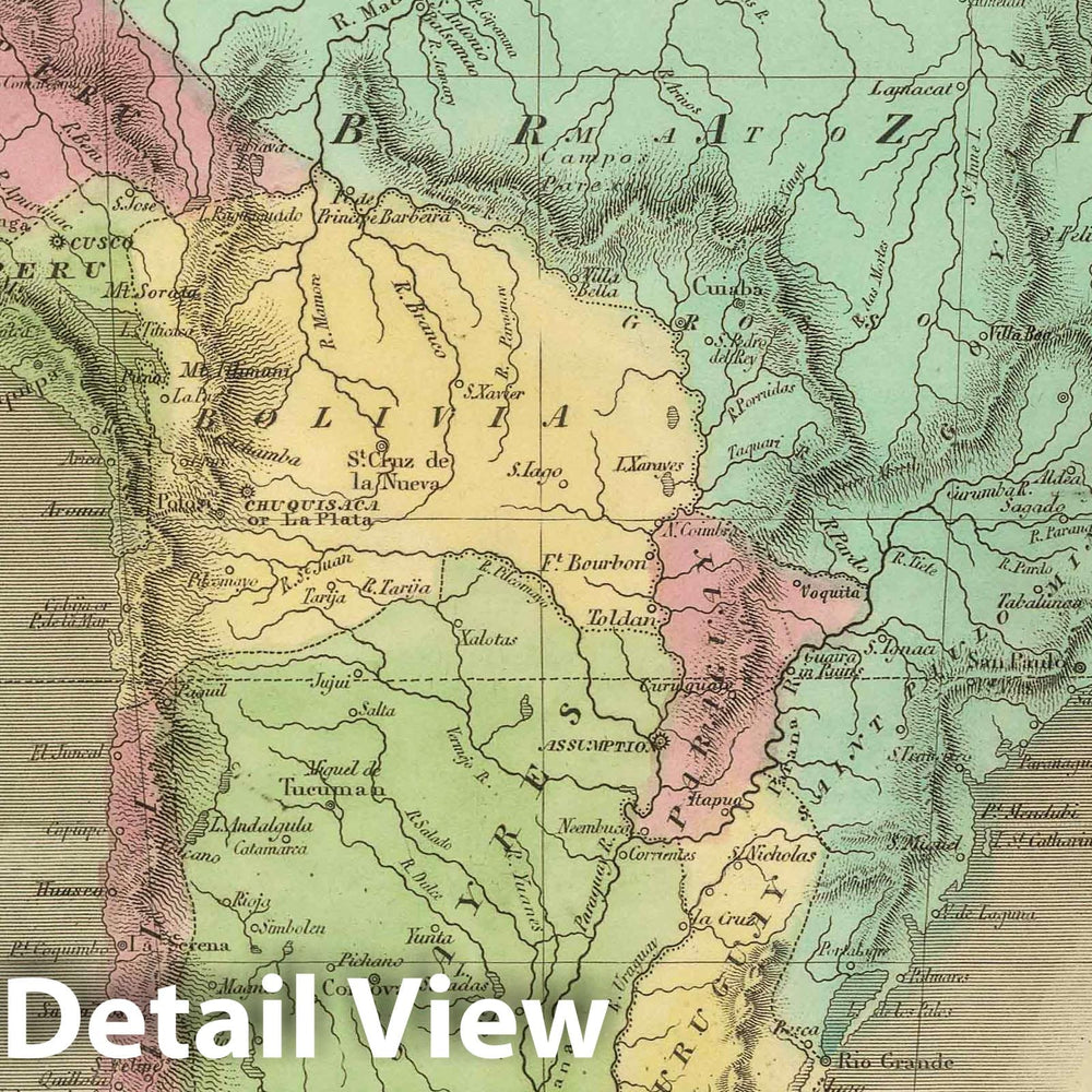 Historic Map : 1848 South America. v3 - Vintage Wall Art