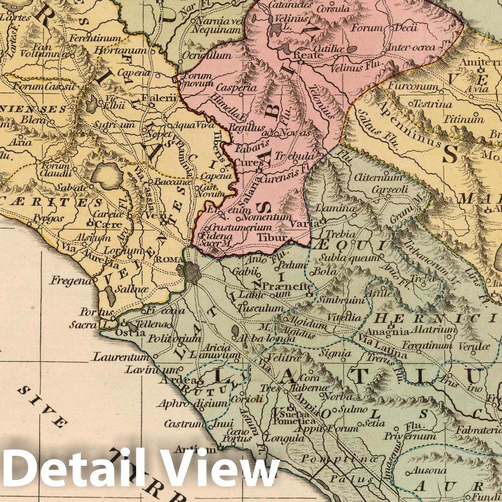 Historic Map : Italy, 1801 Romani Imperii Primordia et Recentiora. , Vintage Wall Art