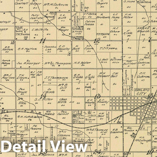 Historic Map : 1899 Columbia Township, Gibson County, Indiana. - Vintage Wall Art