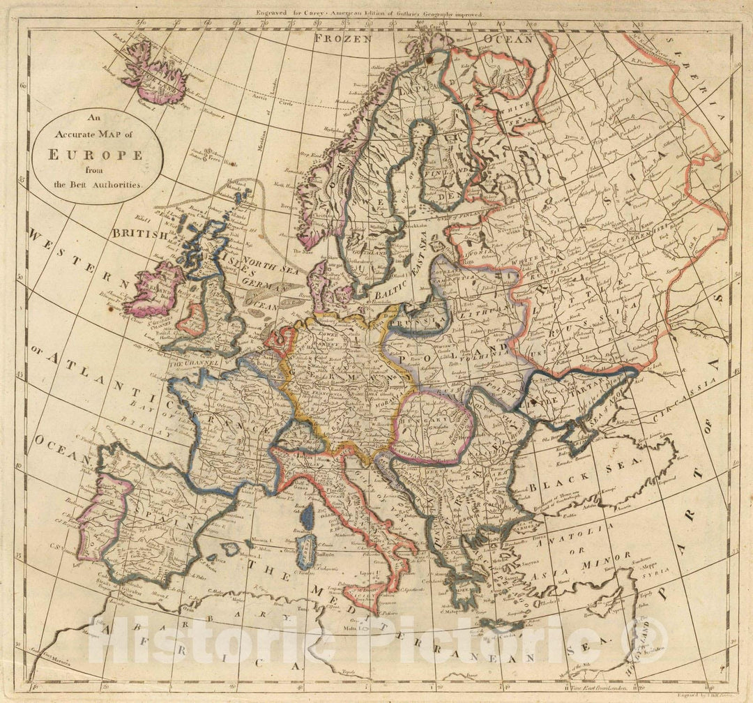 Historic Map : 1811 Map of Europe. - Vintage Wall Art