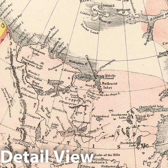 Historic Map : 1831 Bouchette's British Dominions in North America (portion). - Vintage Wall Art