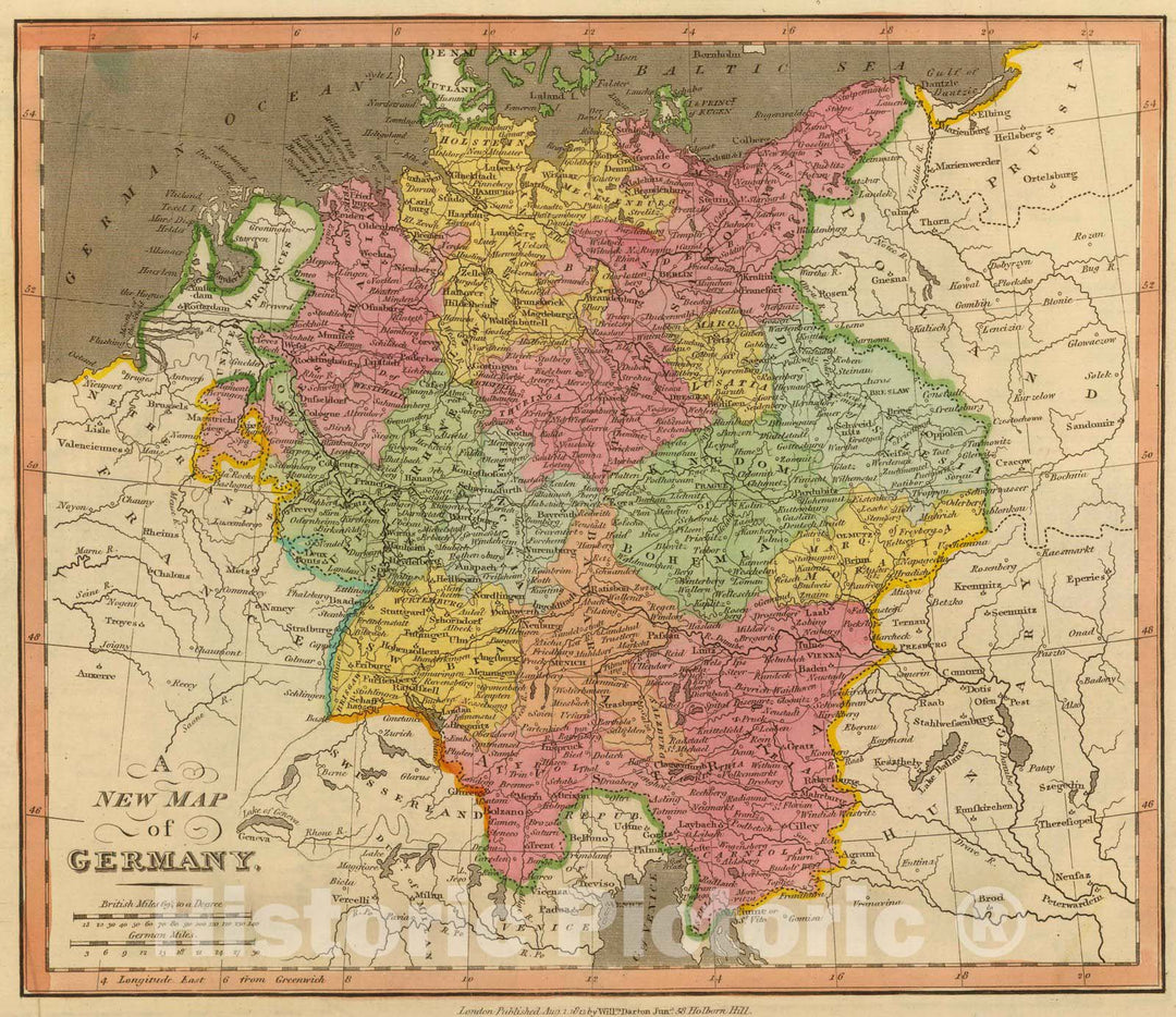 Historic Map : 1811 Germany. v2 - Vintage Wall Art