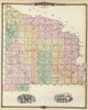 Historic Map : 1878 Map of Oconto County (northern part), State of Wisconsin. - Vintage Wall Art