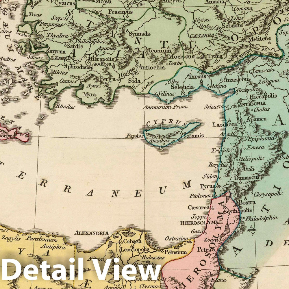 Historic Map : Greece; Turkey; Israel; Egypt, 1822 Patriarchati Orientales. , Vintage Wall Art