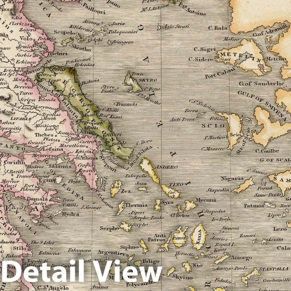 Historic Map : 1817 Greece - Vintage Wall Art