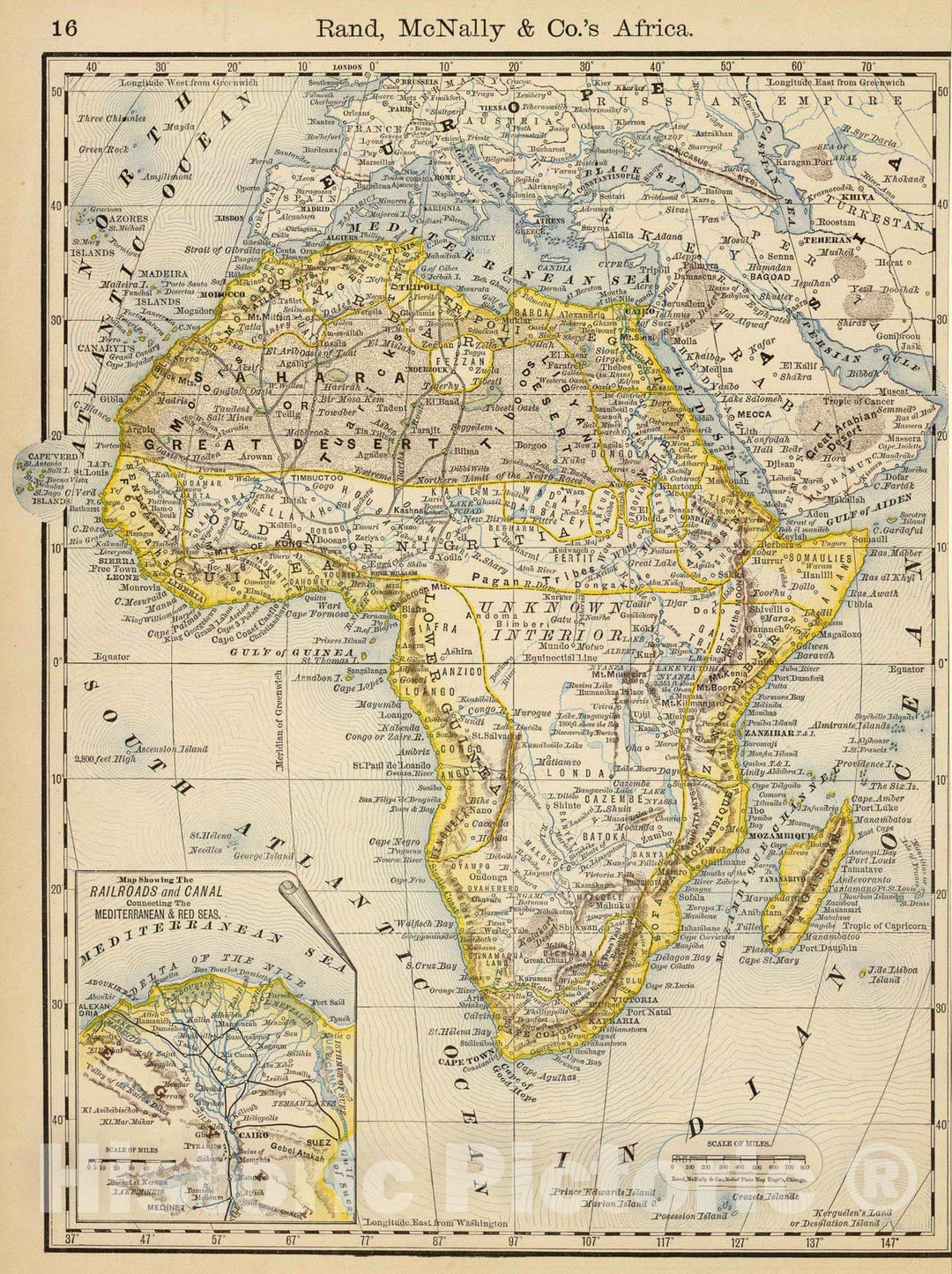 Historic Wall Map : National Atlas - 1879 Africa. - Vintage Wall Art