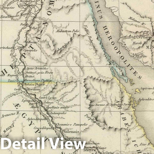 Historic Map : Egypt; Israel, 1825 Egyptus Antiqua, ad Tempora Romana. , Vintage Wall Art