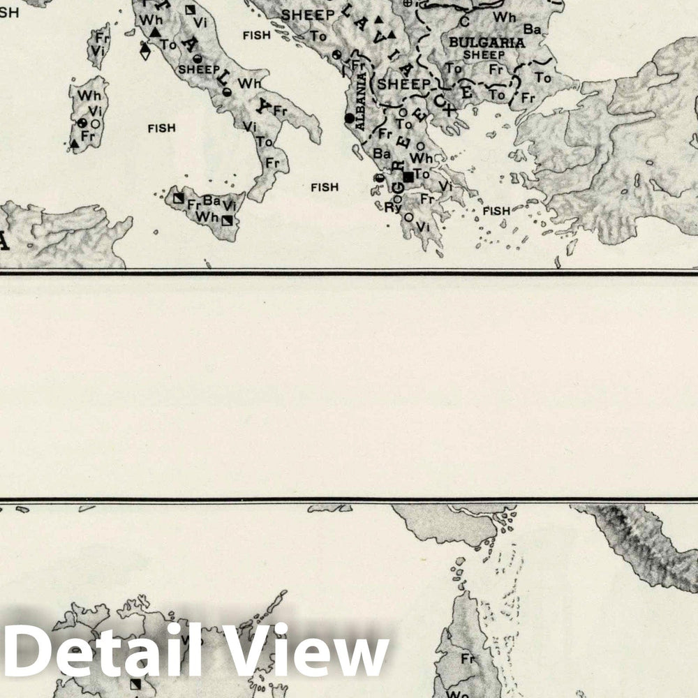 Historic Map : 1948 Resource-Relief Maps of: Europe and Australia. - Vintage Wall Art