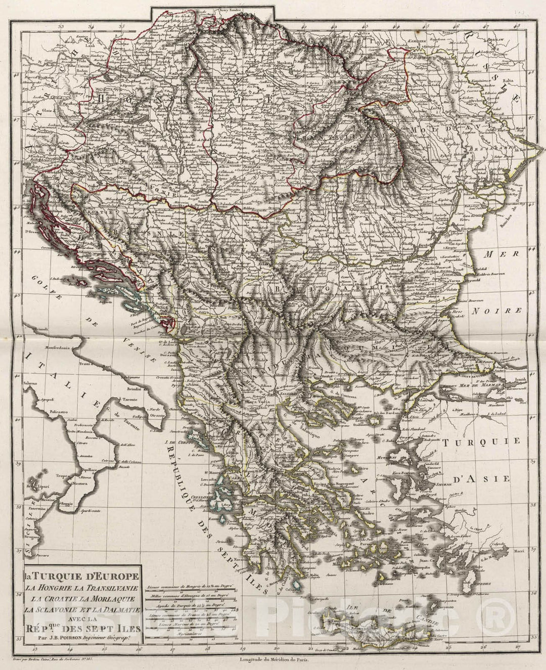 Historic Map : Bulgaria, 1804 XXI. la Turquie d'Europe. , Vintage Wall Art