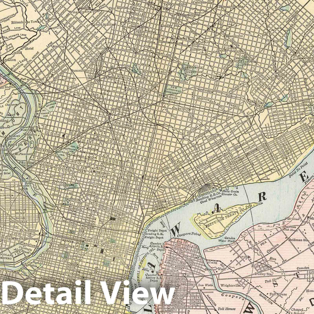 Historic Map : 1901 Philadelphia - Vintage Wall Art