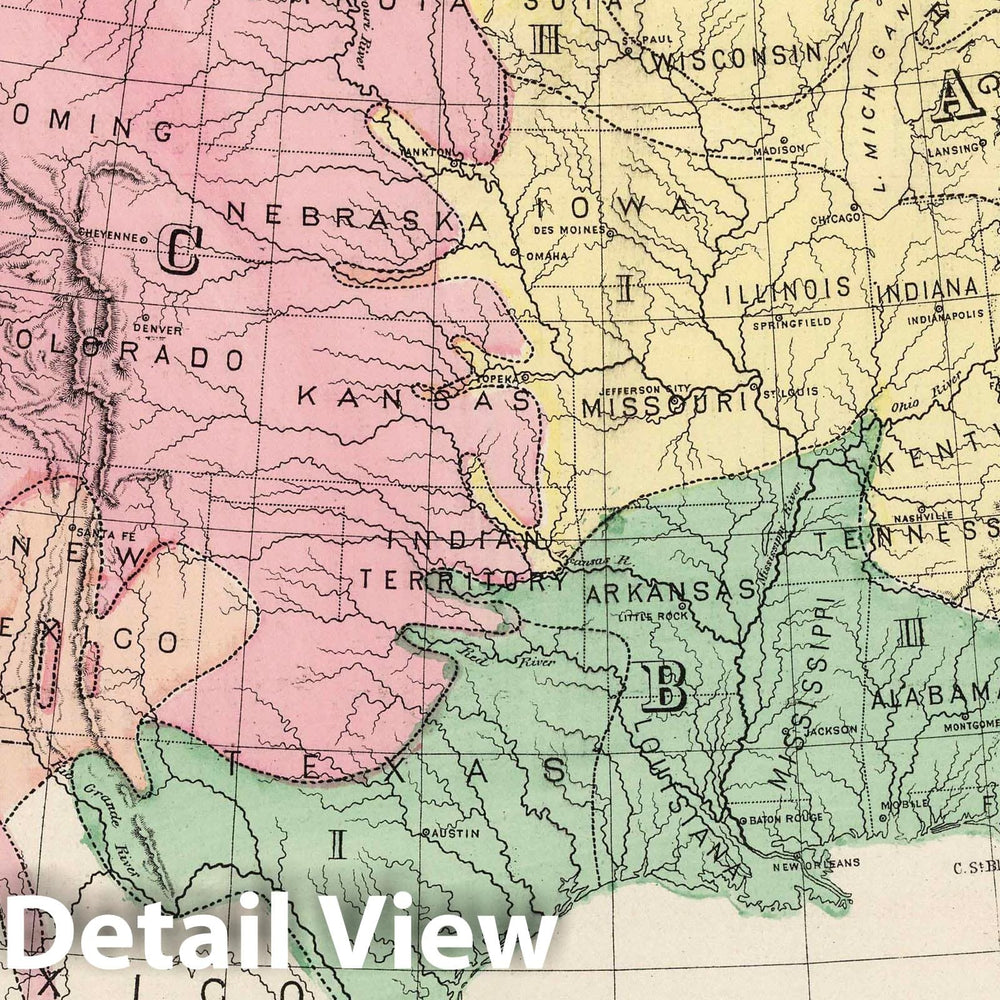 Historic Map : 1874 Zoological Divisions of the United States. - Vintage Wall Art