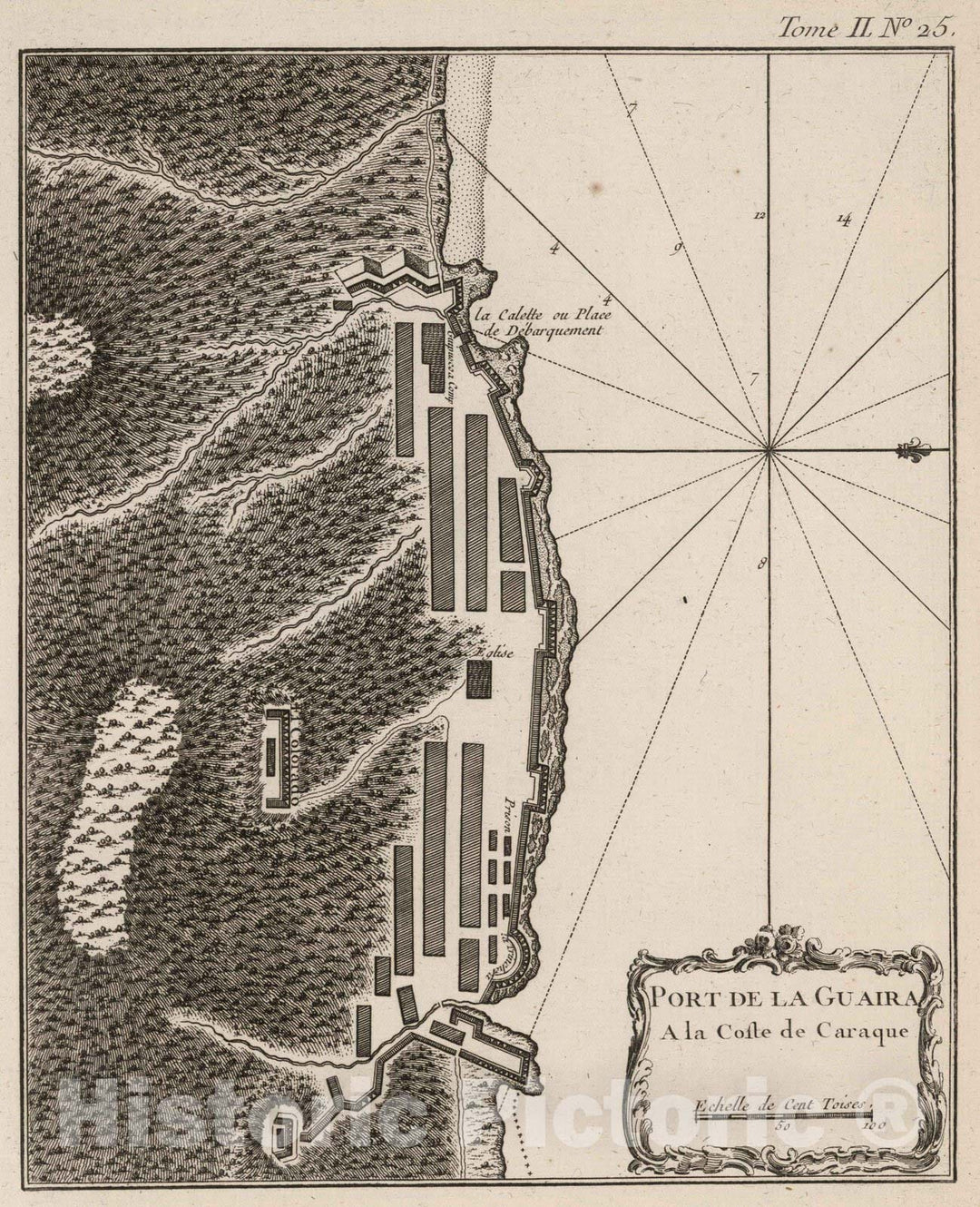 Historic Map : Venezuela, 1764 Port De La Guaira A la Coste de Caraque , Vintage Wall Art