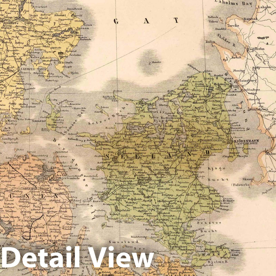 Historic Map : 1886 Denmark, Iceland, Faroe Island. Prussian Provinces Schleswig, Holstein and Lauenburg. - Vintage Wall Art