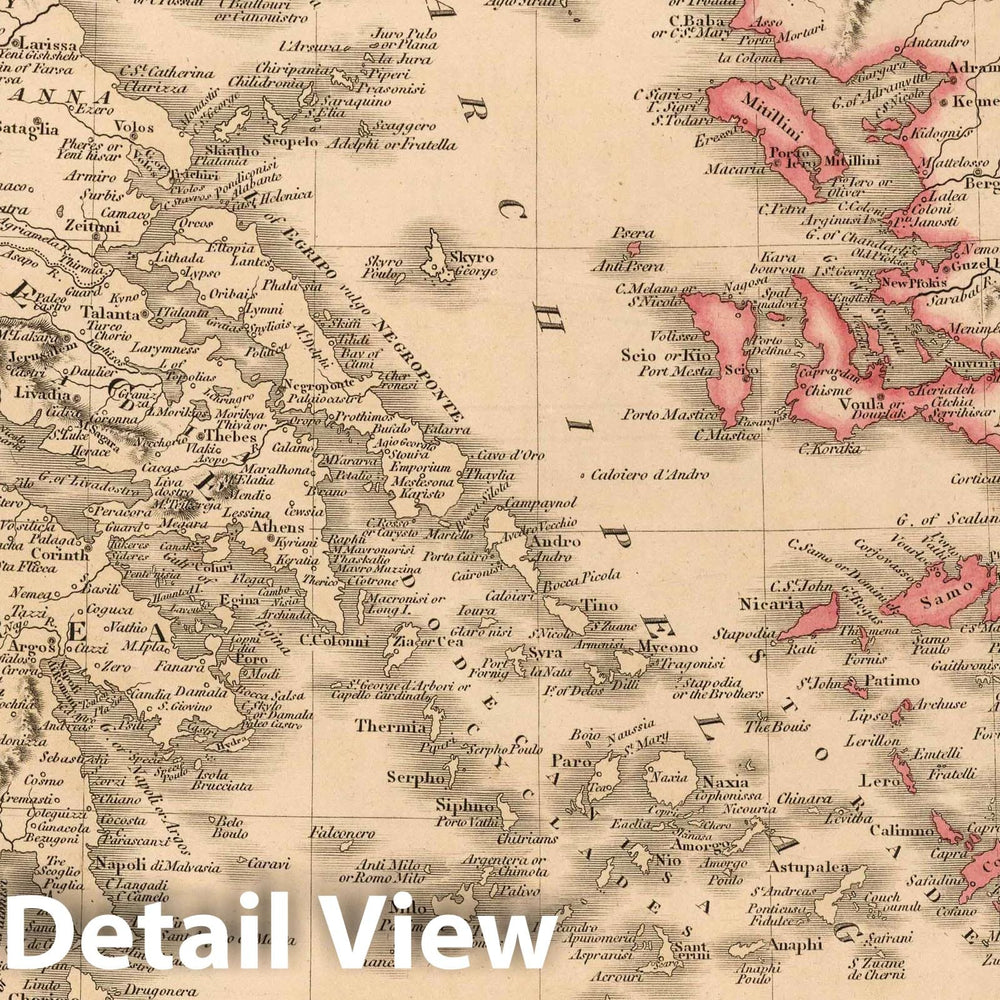 Historic Map : 1808 Greece. - Vintage Wall Art