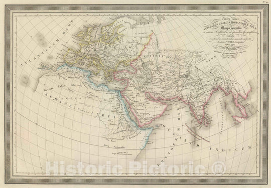 Historic Map : Mediterranean 1826 Partis Orbis Veteribus Groecis Romanisque. , Vintage Wall Art