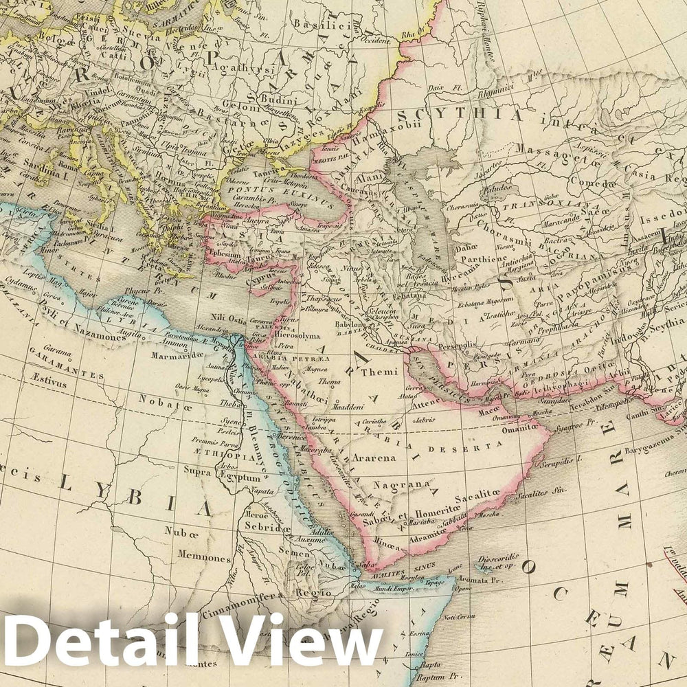 Historic Map : Mediterranean 1826 Partis Orbis Veteribus Groecis Romanisque. , Vintage Wall Art